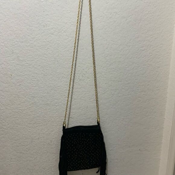 Mossino Supply Co Black studded suede fringe bag - Picture 3 of 10